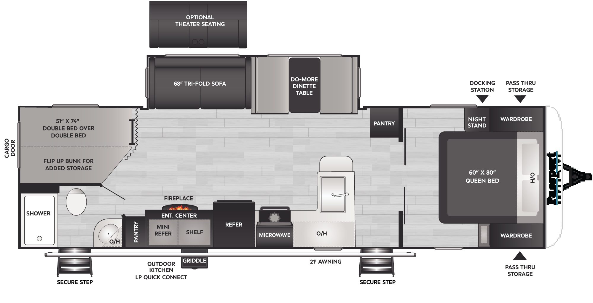 2025 Keystone Passport Super Light 2900BH floorplan diagram