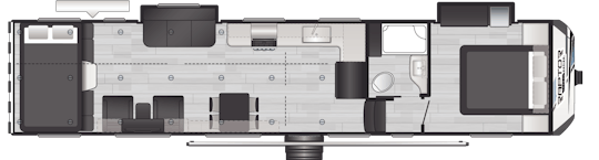 Floorplan of RV model 340