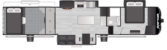 Floorplan of RV model 428