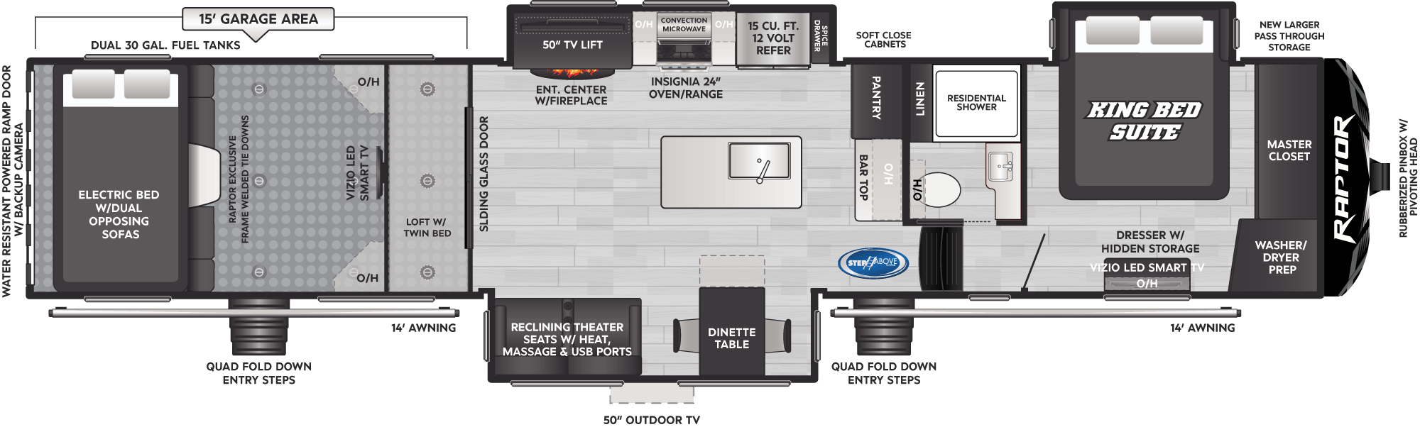 Floorplan of RV model 428