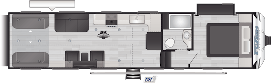 Floorplan of RV model 3120
