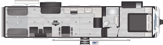 Floorplan of RV model 3423