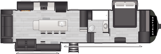 Floorplan of RV model 3210RLS
