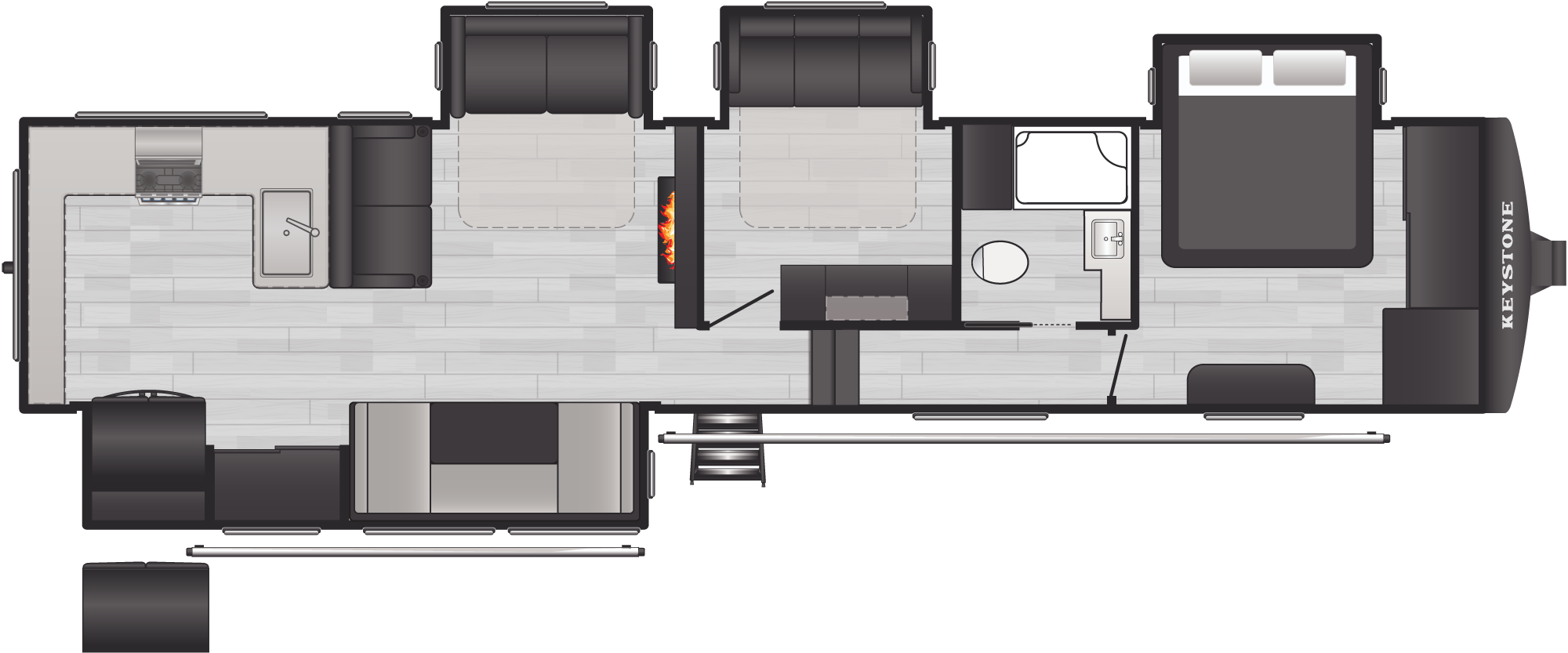 Floorplan of RV model 379MB