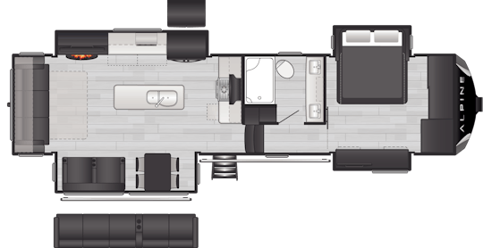 Floorplan of RV model 3303CK