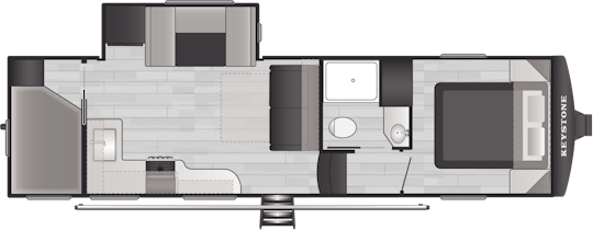 Floorplan of RV model 27SBH