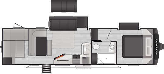 Floorplan of RV model 29BHL
