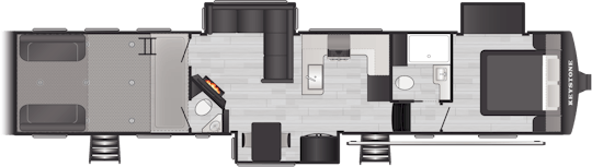 Floorplan of RV model 418