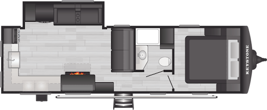 Floorplan of RV model 270RKS