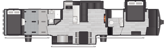 Floorplan of RV model 433