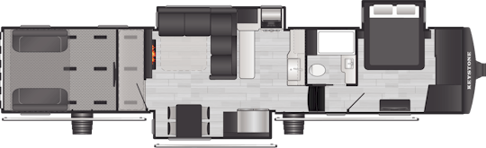 Floorplan of RV model 441