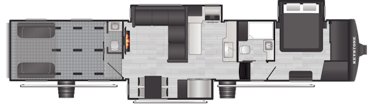Floorplan of RV model 441HB
