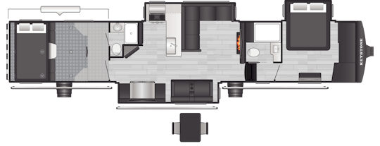 Floorplan of RV model 432