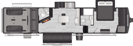 Floorplan of RV model 373
