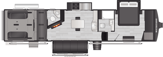 Floorplan of RV model 419