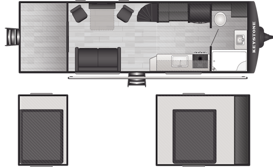 Floorplan of RV model 24LOF
