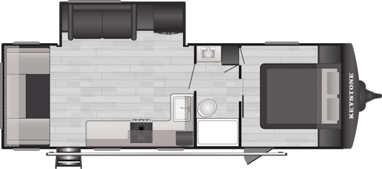 Floorplan of RV model 25RDS