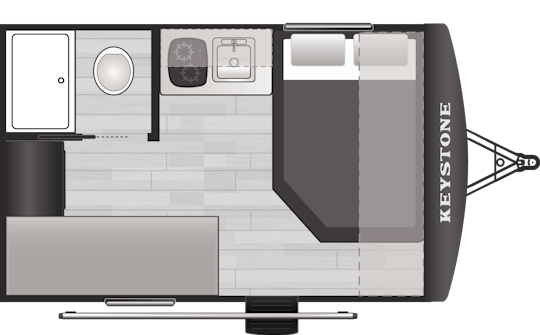 Floorplan of RV model 130BH