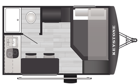 Floorplan of RV model 131RK