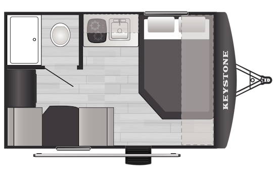 Floorplan of RV model 132RD