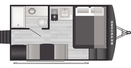 Floorplan of RV model 140RE