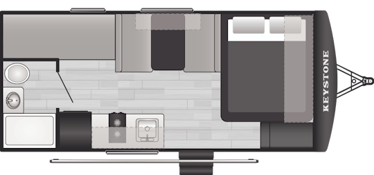 Floorplan of RV model 175BH