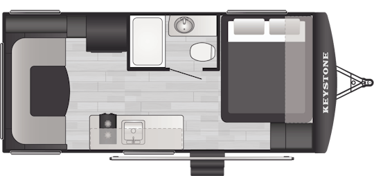 Floorplan of RV model 177RD