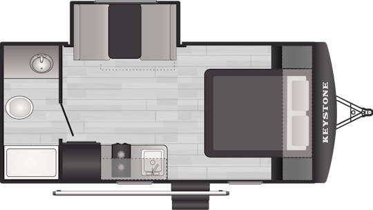Floorplan of RV model 179RB