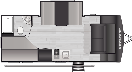 Floorplan of RV model 181BH