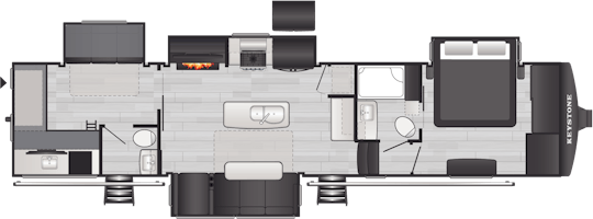 Floorplan of RV model 378BH
