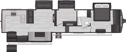 Floorplan of RV model 379MB