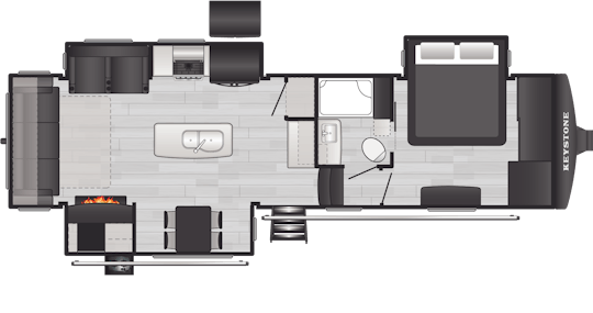 Floorplan of RV model 302RS