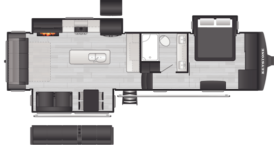 Floorplan of RV model 321RL