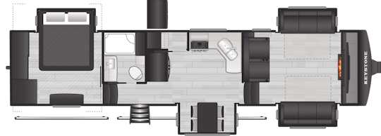 Floorplan of RV model 346FL