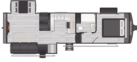 Floorplan of RV model 294SLRD