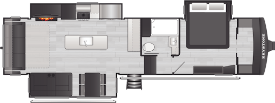 Floorplan of RV model 3260RL