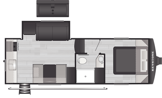 Floorplan of RV model 21SRK