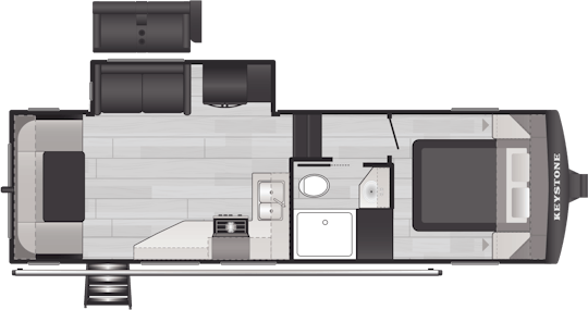 Floorplan of RV model 25SRD