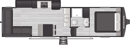 Floorplan of RV model 28SLS