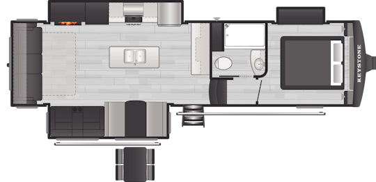 Floorplan of RV model 292SLRL