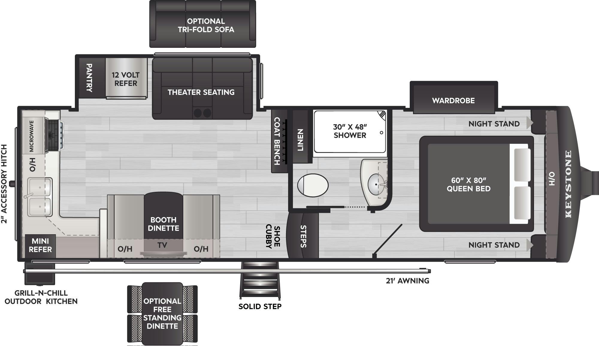 Floorplan of RV model 242SLMD