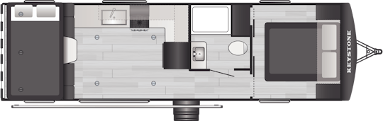 Floorplan of RV model 29WFO