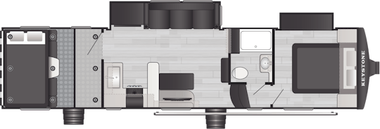 Floorplan of RV model 338