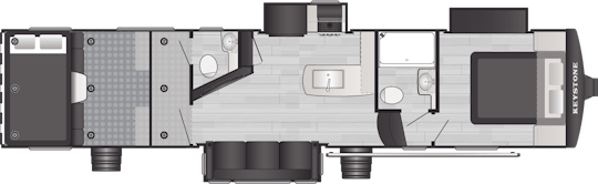 Floorplan of RV model 358