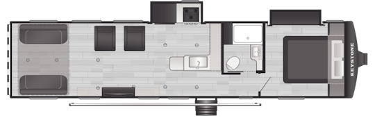 Floorplan of RV model 363