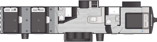 Floorplan of RV model 398