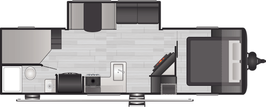 Floorplan of RV model 28BHS