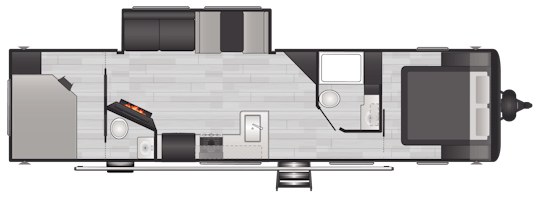 Floorplan of RV model 32BHS