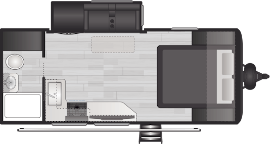 Floorplan of RV model 1905RB
