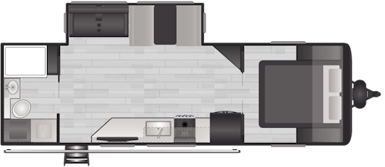 Floorplan of RV model 2600RB